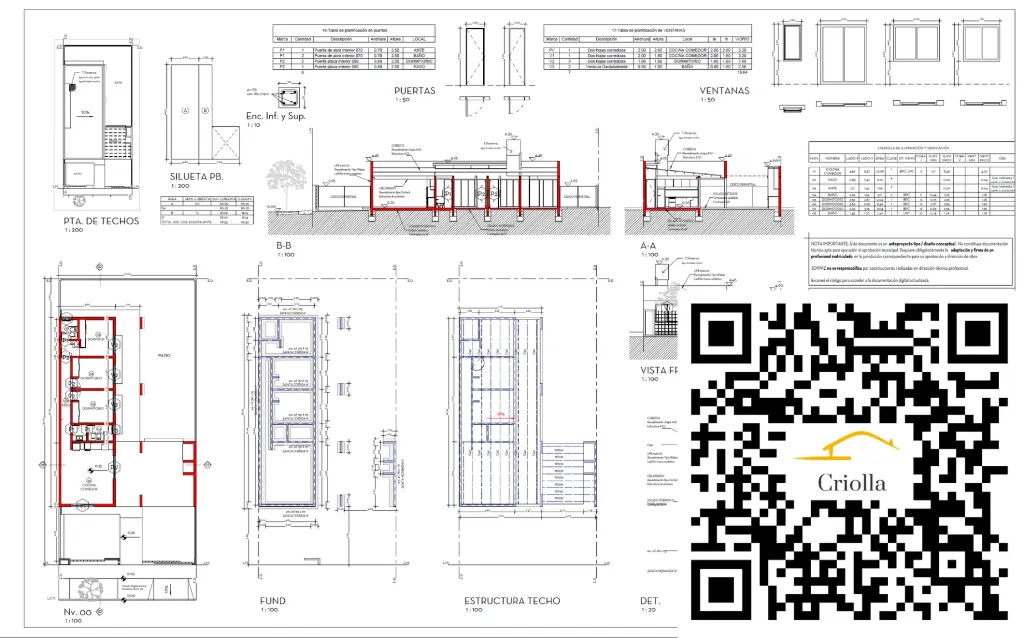 Planos Casa CRIOLLA Procrear | 99m2 | Lote 10m